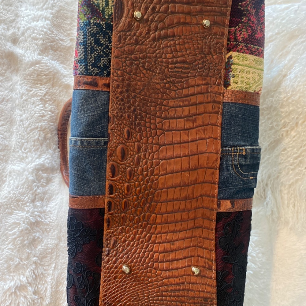 BEAUTIFUL CLEVER CARRIAGE COMPANY PATCHWORK BAG SATCHEL - Picture 6 of 7